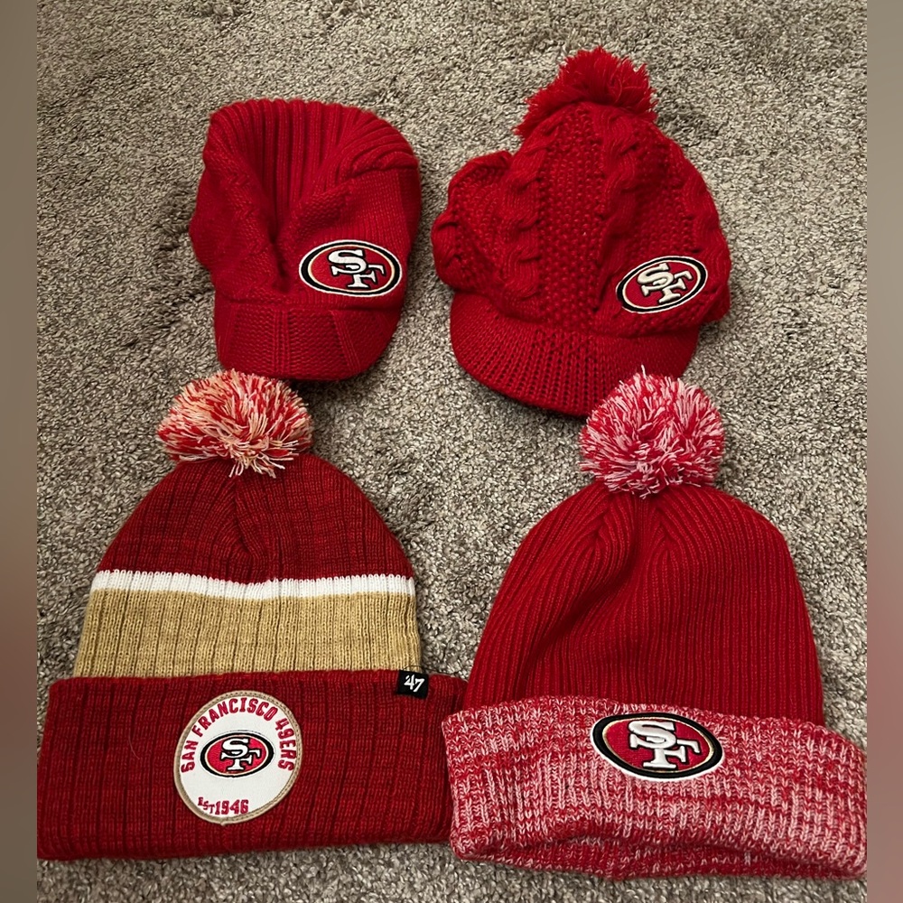 (Set of 4) 49ers hats